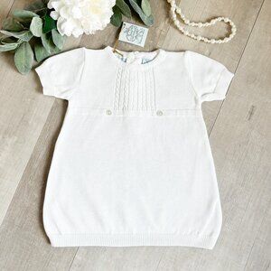 Feltman Brothers White Dress 100% Cotton Sweater Knit Cable Knit RARE FIND NWT